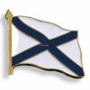 Нагрудный знак металлический Андреевский флаг на булавке